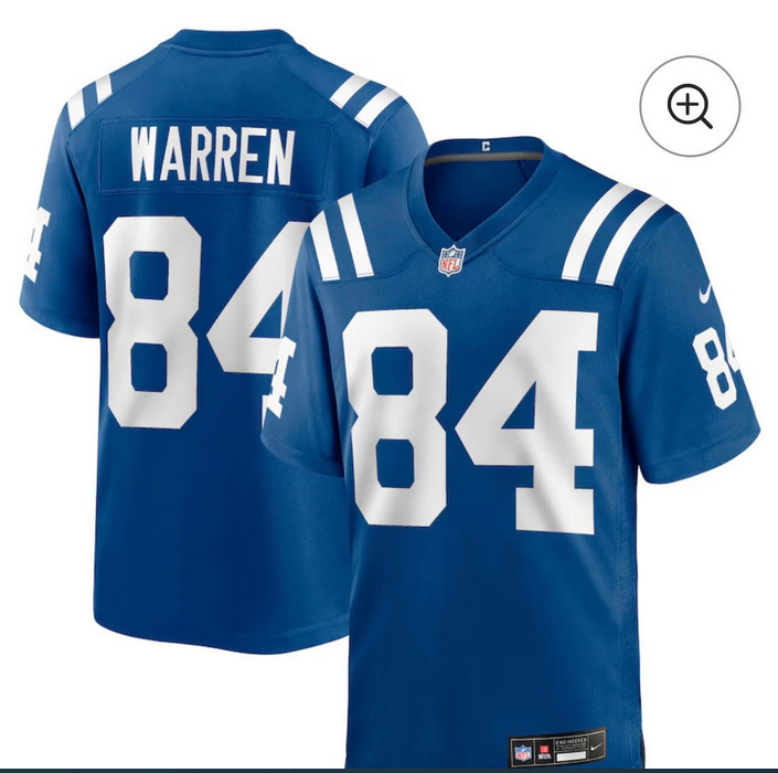 Men Indianapolis Colts #84 Warren blue Nike NFL 2025 jersey